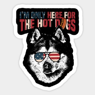 Alaskan Malamute Shirt Funny 4th of July Sticker